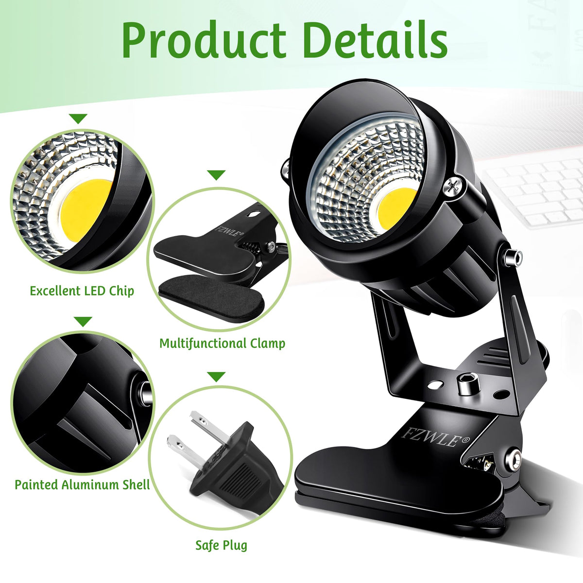 FZWLE 2-pack lights beside billboard display highlight graphics with daylight brightness.