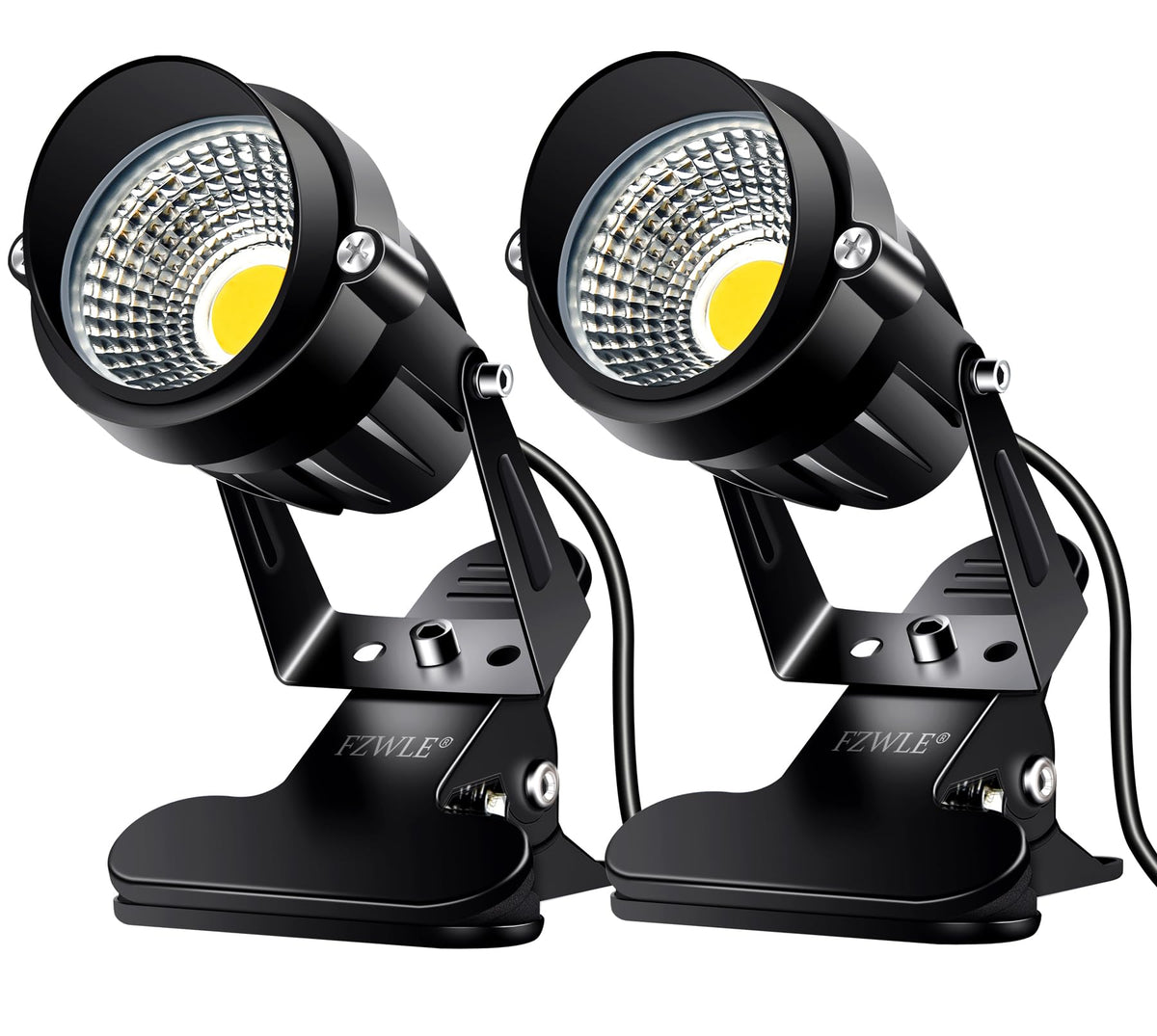 FZWLE spot light 2-pack on desk setup provides focused illumination for tasks.
