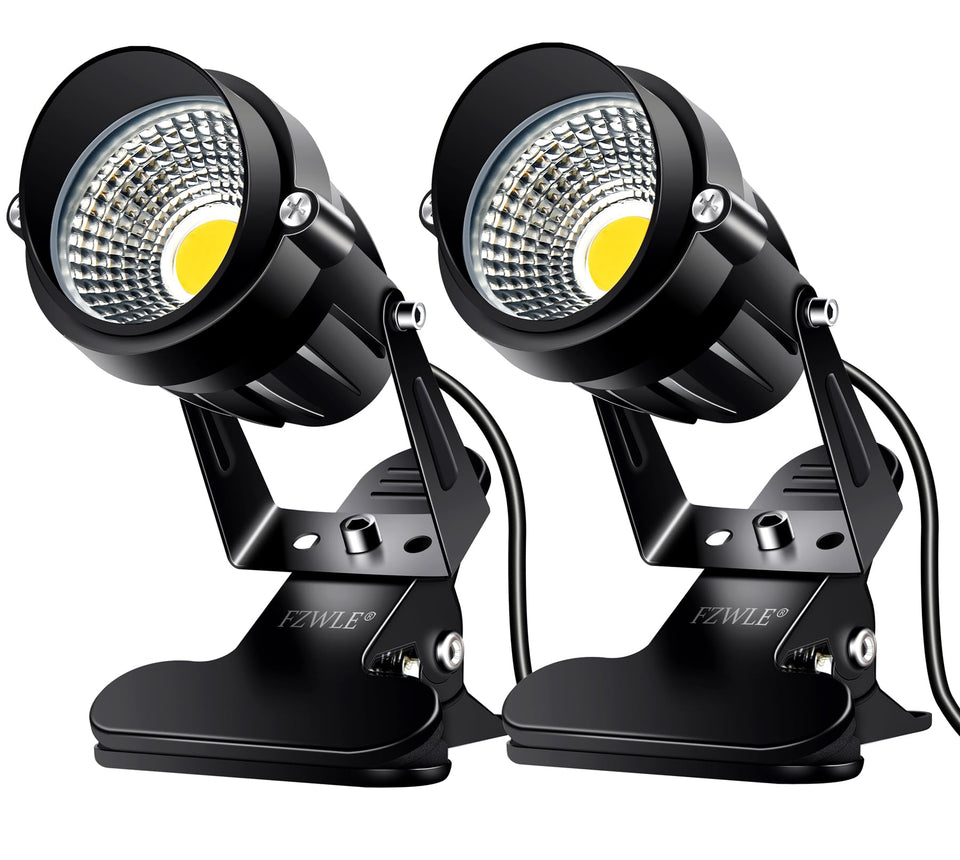 FZWLE spot light 2-pack on desk setup provides focused illumination for tasks.