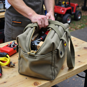 G & F Products waxed canvas duffle bag adjustable strap for comfort