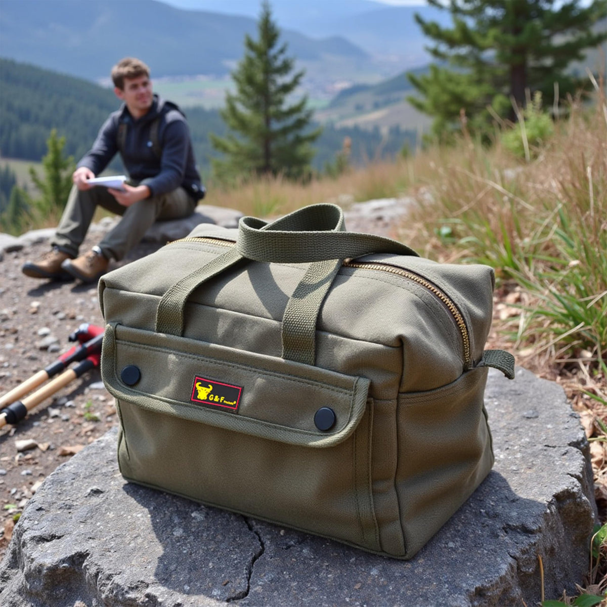 G & F Products waxed canvas duffle balances capacity and compact design