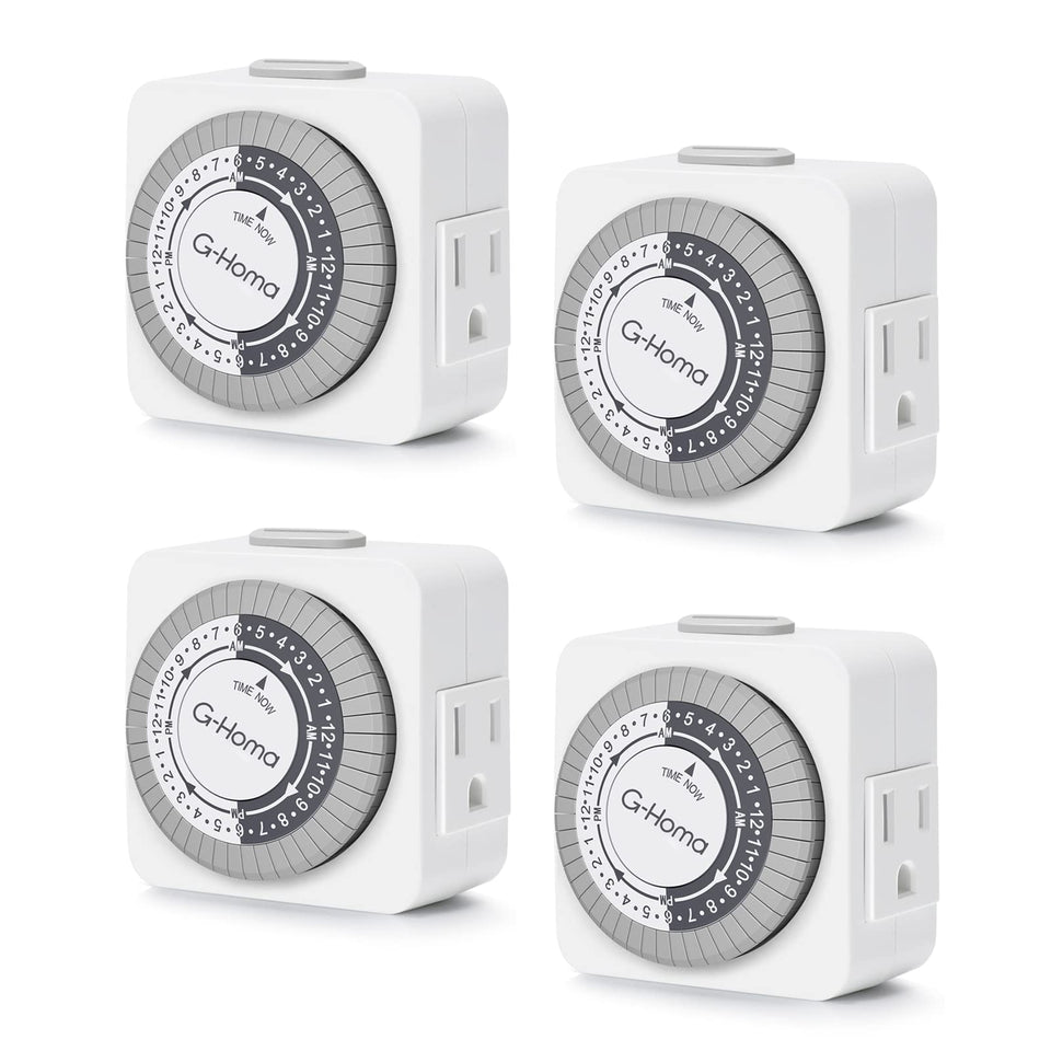 G-Homa 24-hour timer dial with pins enables precise on/off control for lights