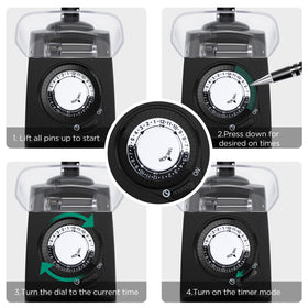 G-Homa timer 18-inch cord offers flexible placement around patios and yards