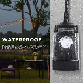G-Homa rugged outdoor timer casing withstands wind, rain, and seasonal use