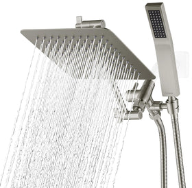G-Promise all-metal 8 inch dual square shower head with broad rain like coverage