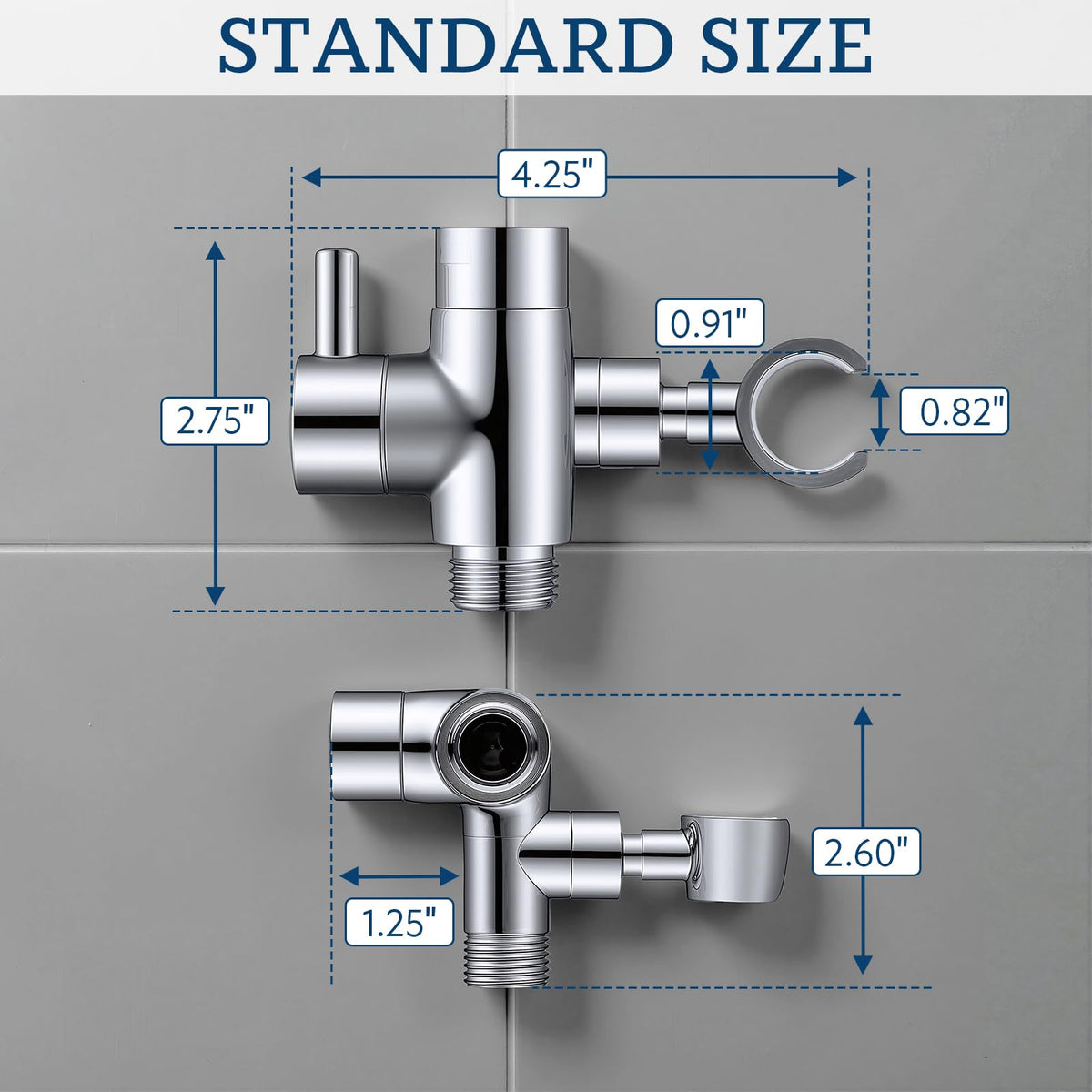 G-Promise compatible with handheld and fixed shower heads for versatile baths.