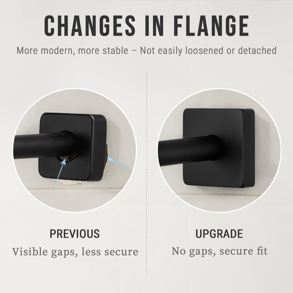 G-Promise flange detail in matte black for a clean, premium finish.