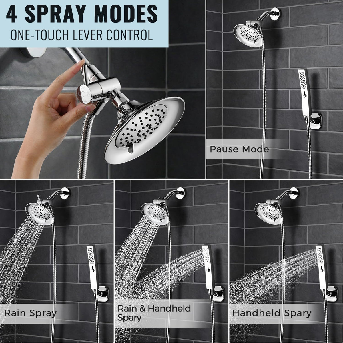 G-Promise supports handheld and fixed shower use with continuous flow.