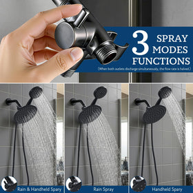 G-Promise diverter housing with rotatable hook supports adjustable shower angles.