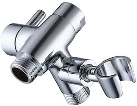 G-Promise solid metal shower arm diverter assembly with durable chrome finish.