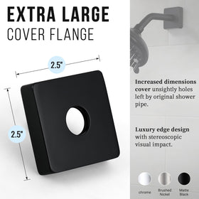 G-Promise 1/2 inch threaded shower arm compatible with fixed and handheld heads.
