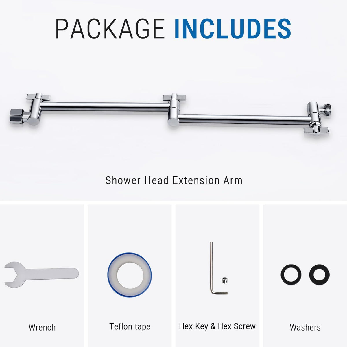 G-Promise 1/2-inch connection fits standard showers for simple DIY installation.