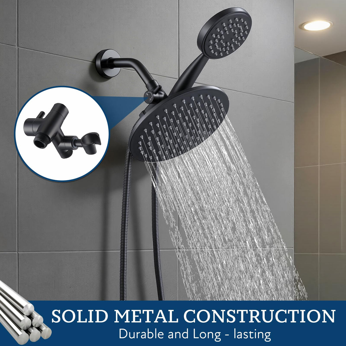 G-Promise 3-way diverter mechanism demonstrates water flow control for multiple outlets.