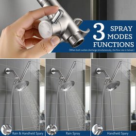 Flow options: one outlet or both, for customizable showers.