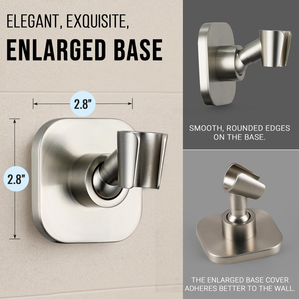 G-Promise wall mount installed on tile shows renter-friendly mounting solution.