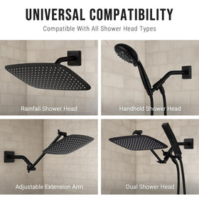 G-Promise wall-mount matte black arm, sleek stainless steel for a modern bathroom vibe.