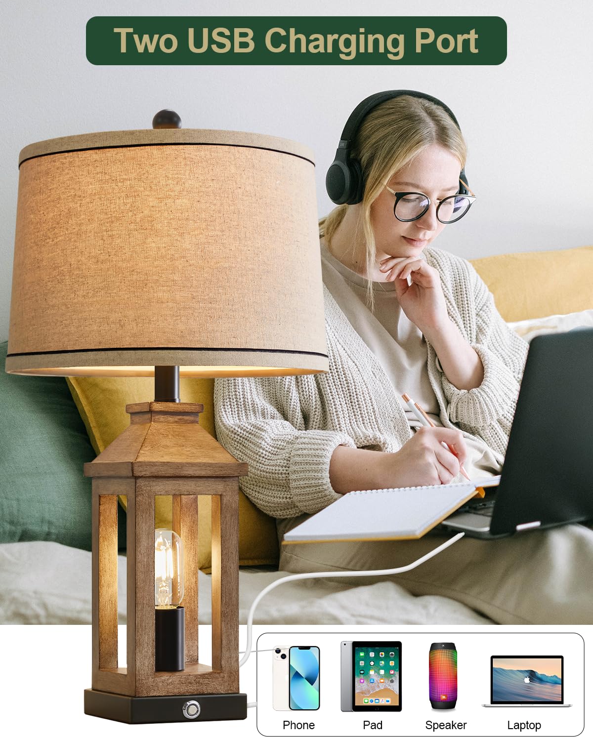 G-SAFAVA 3-way dimmable touch control enables tailored brightness.