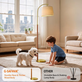 G-SAFAVA mid-century shade diffuses soft light for cozy reading corners.