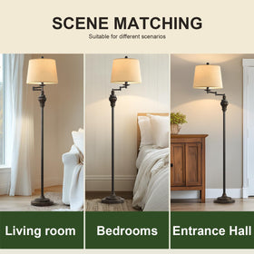 G-SAFAVA swing arm provides 350° flexibility for precise lighting use.