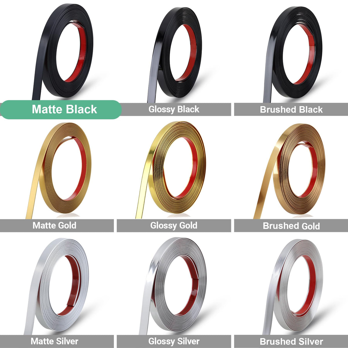 Gaahing matte black molding strip baseboard edge offers tidy rooms and easy maintenance.