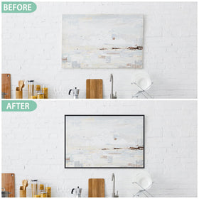 Gaahing matte black molding strip enhances mirror frames with a sleek, install-friendly finish.
