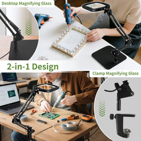10-inch adjustable arm on the GABORISH magnifier for precise positioning