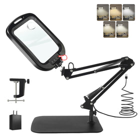 GABORISH magnifier with 10X30X square lens and light for close-up viewing