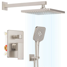 Gabrylly shower system 10in rain head delivers immersive coverage