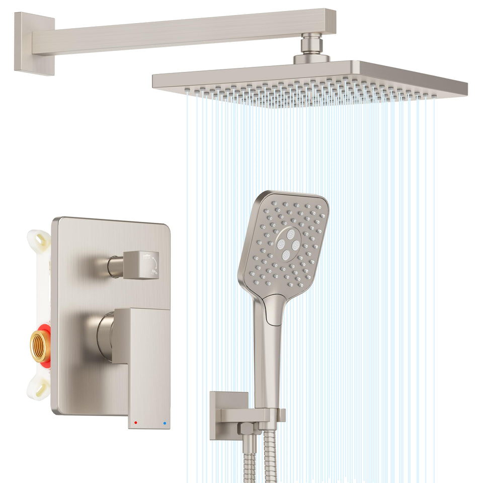 Gabrylly shower system 10in rain head delivers immersive coverage