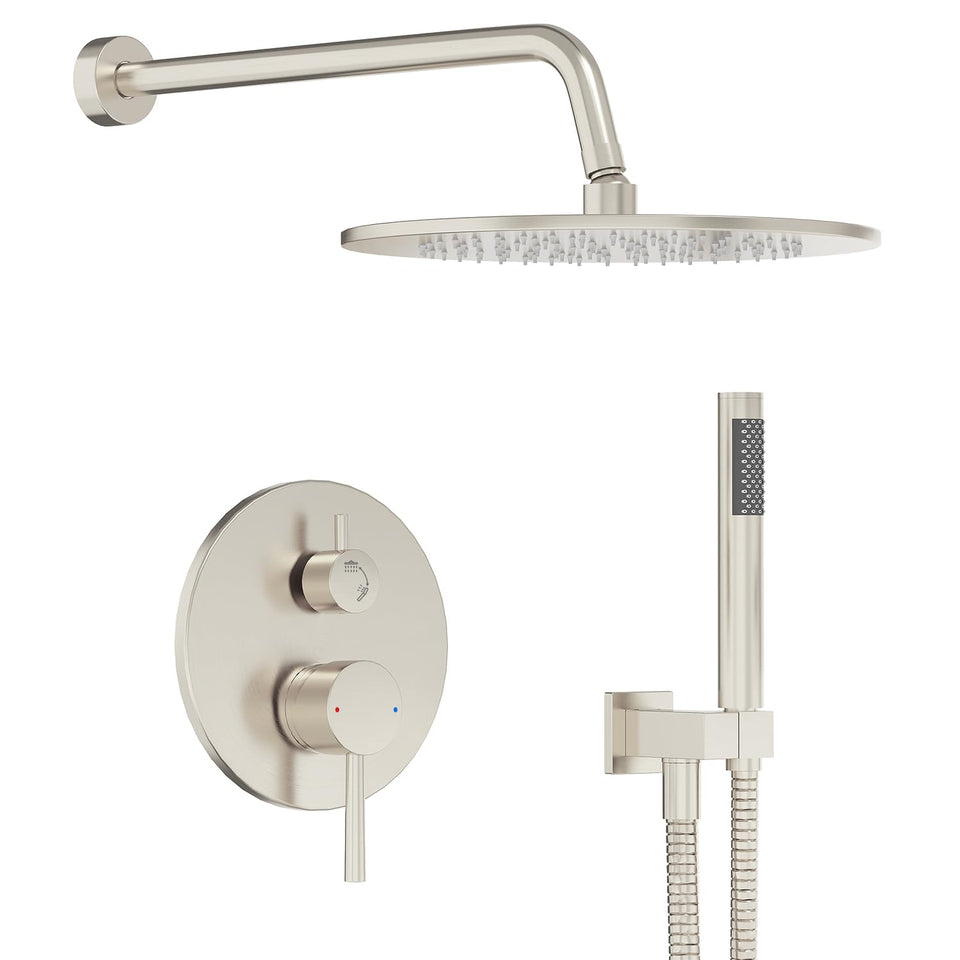 Gabrylly 10-inch rain shower head offers full-body coverage with a powerful spray.
