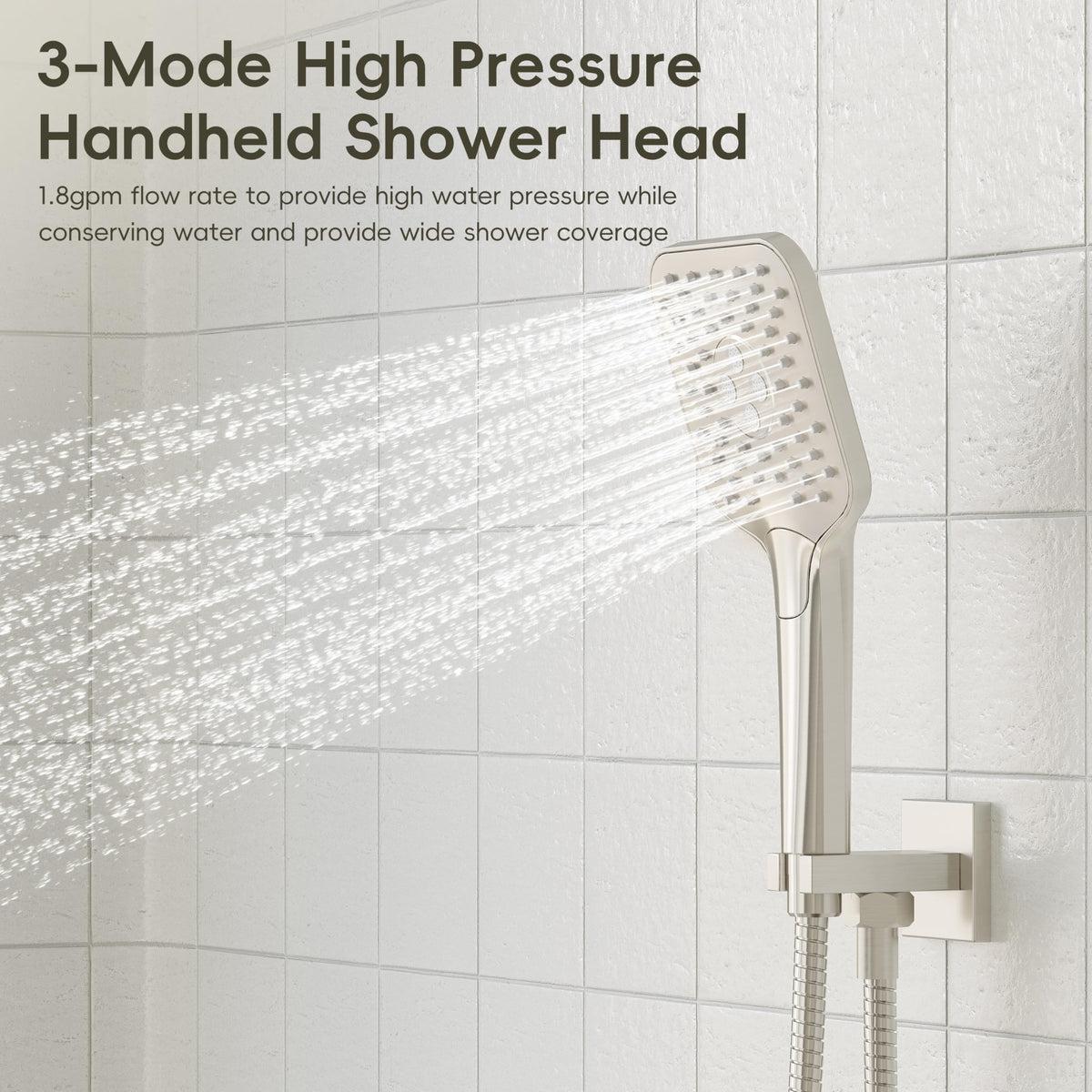 Gabrylly 59-inch stainless hose provides flexible movement