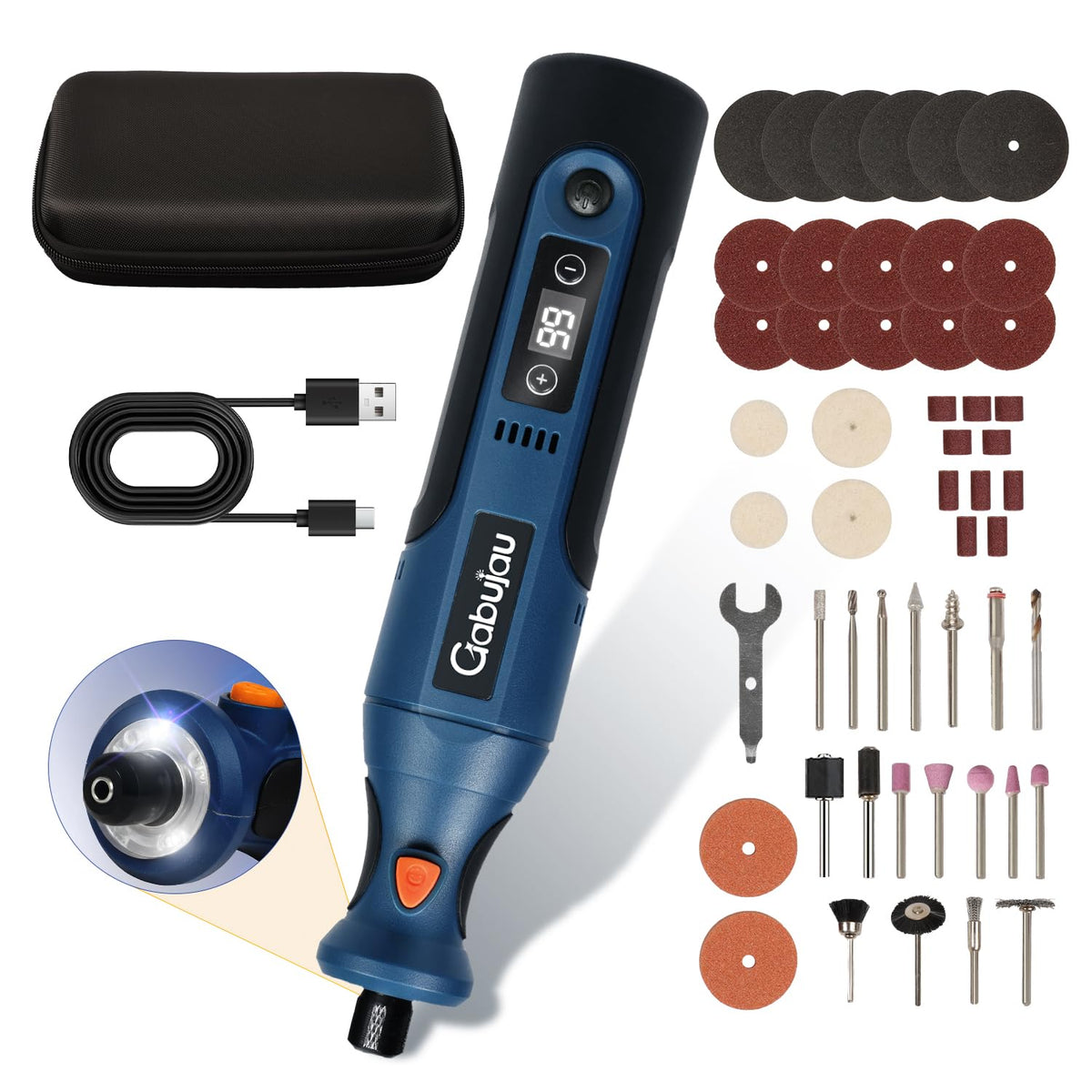 Gabujau cordless rotary tool kit mini assembled for precise multipurpose tasks