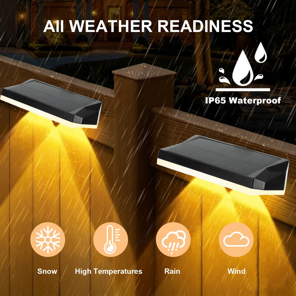 Gachiwar IP65 waterproof design ready for rain and snow.