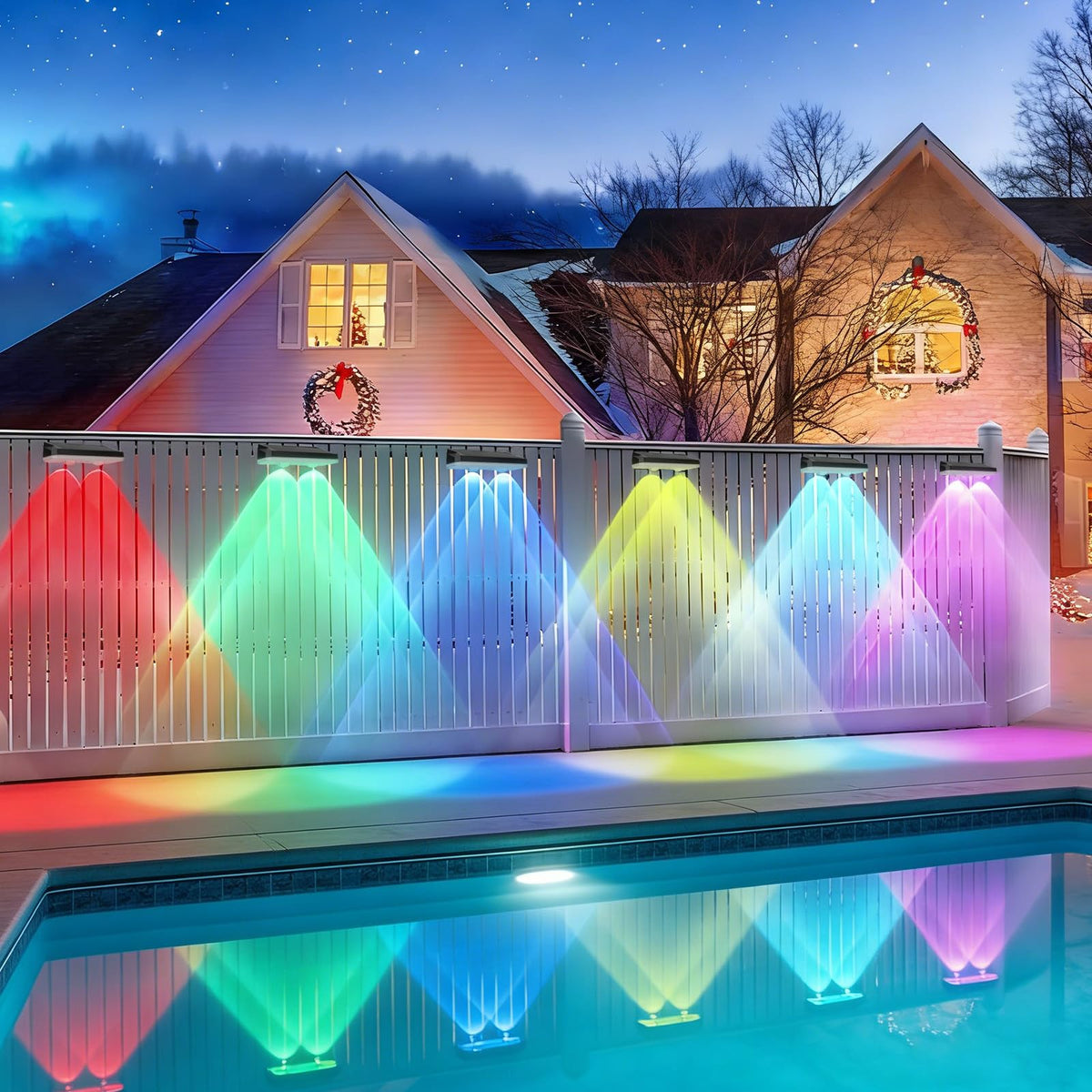 Gachiwar solar fence lights wire-free convenience for patios.