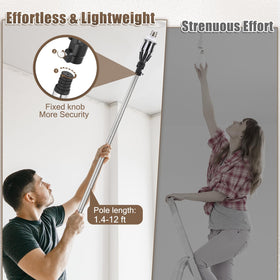 GADFISH light bulb changer pole extended for high ceilings and outdoor use.