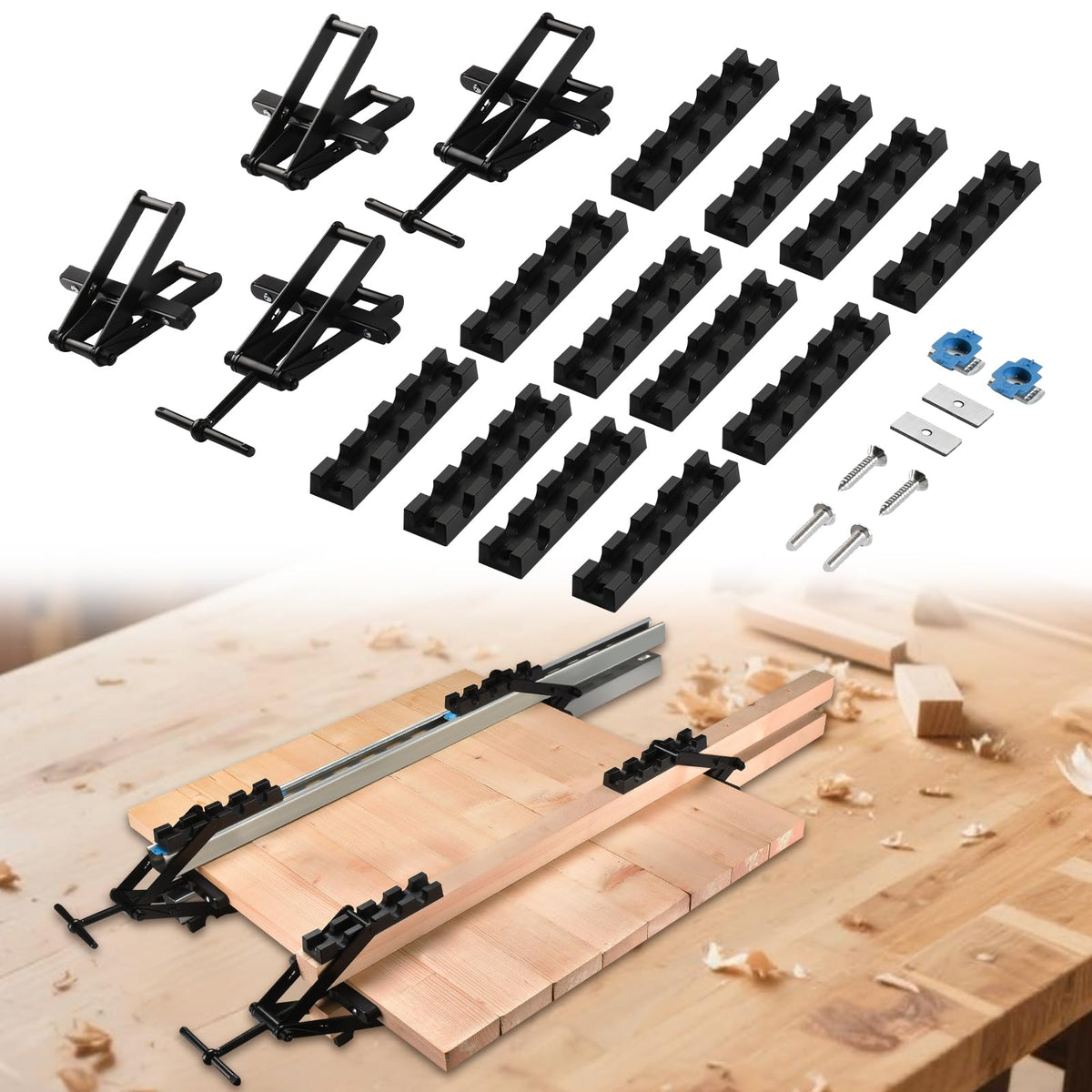 GADFISH Panel Clamps demonstrate four-way pressure for consistent holding power