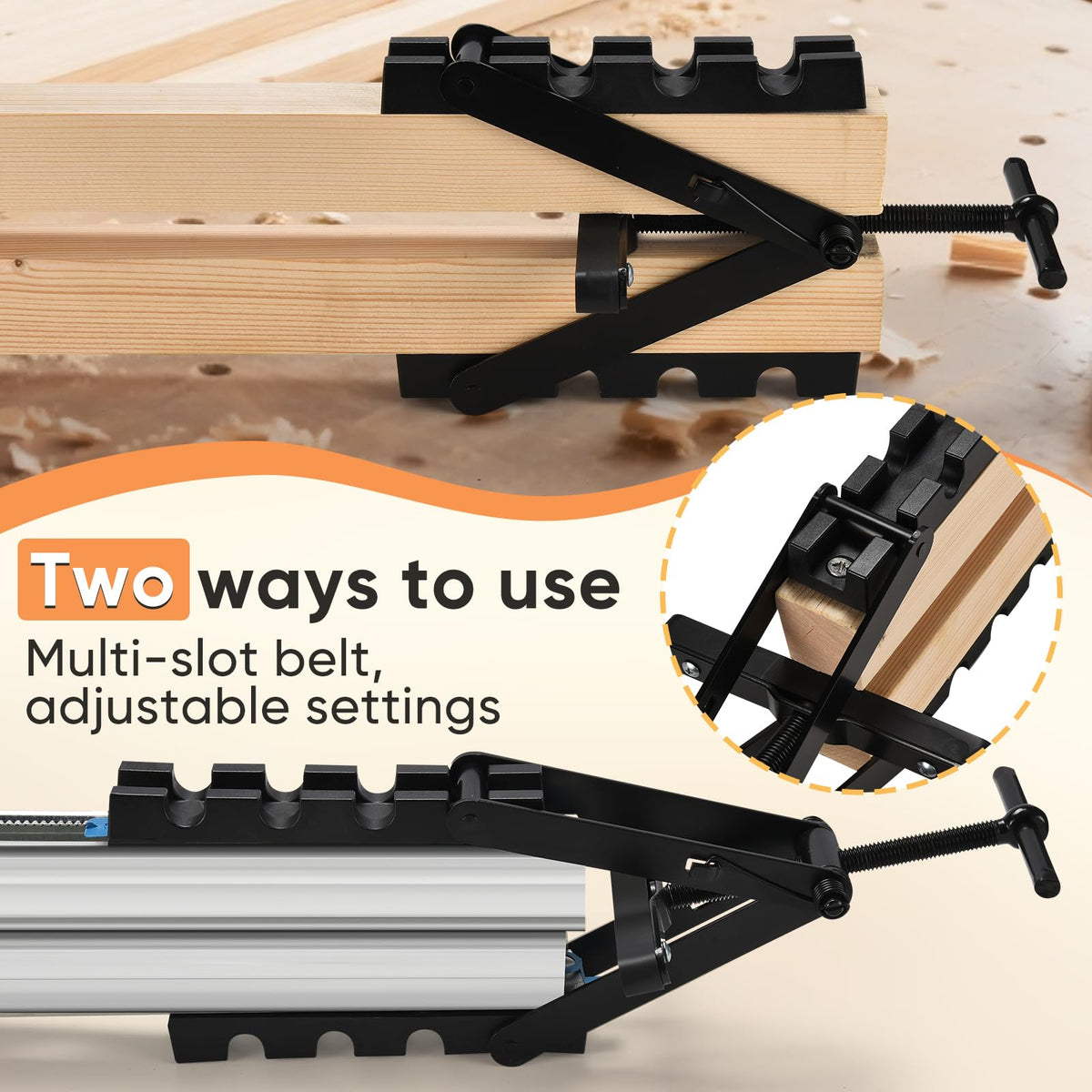 GADFISH clamps feature height-adjustable rods for versatile board widths