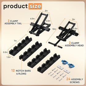 GADFISH clamps with 6-inch non-damaging jaws protect workpiece surfaces