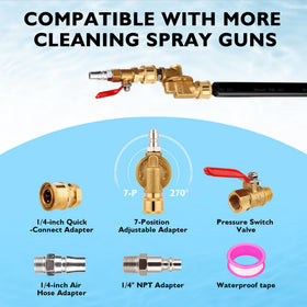 GADFISH wand supports water and air cleaning modes for flexible maintenance.