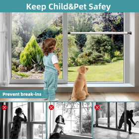 Gadgetzan Sliding Door Security Bar 13-hole positioning for precise fit.
