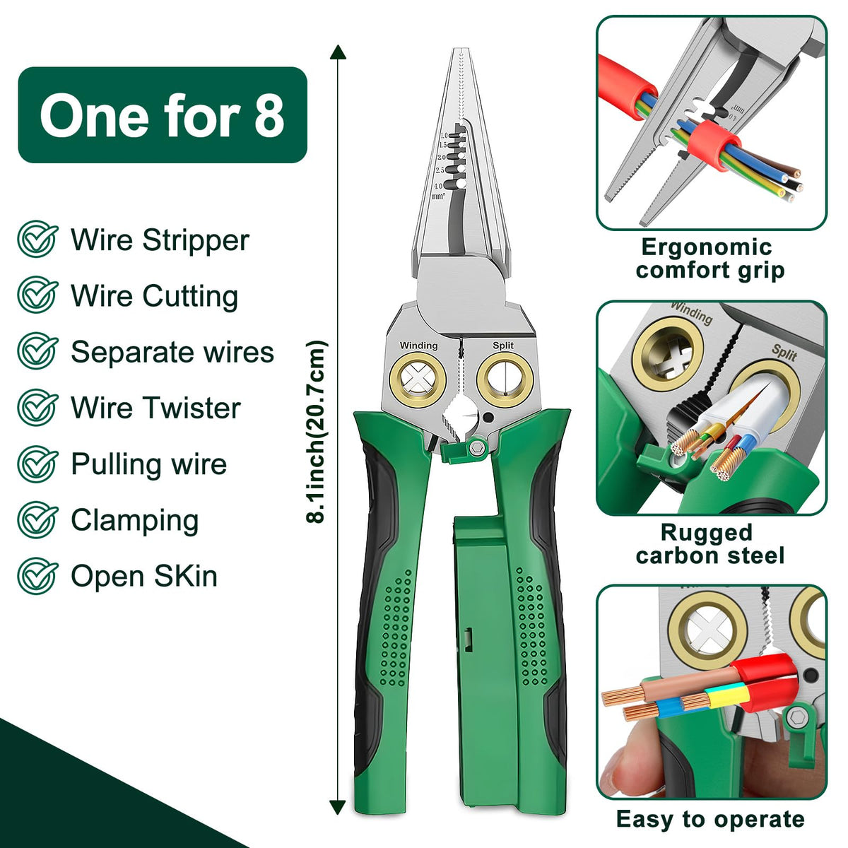 GADO Pro crimping and stripping function for reliable connections
