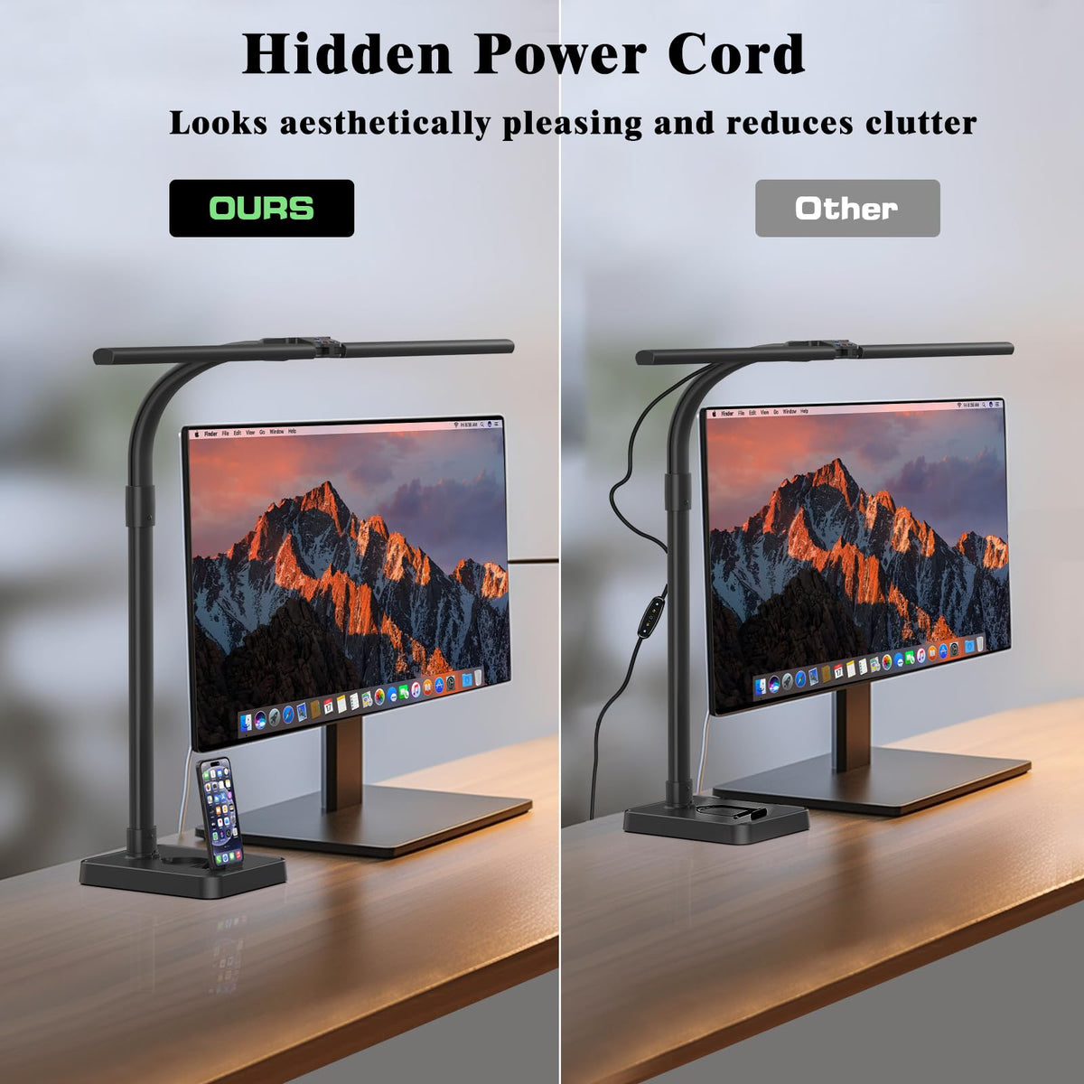 GAEFURY light achieves eye-friendly, flicker-free illumination for long study sessions.