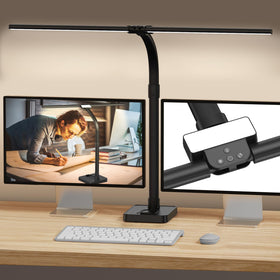 GAEFURY LED desk lamp with wide light bar for even desk illumination.