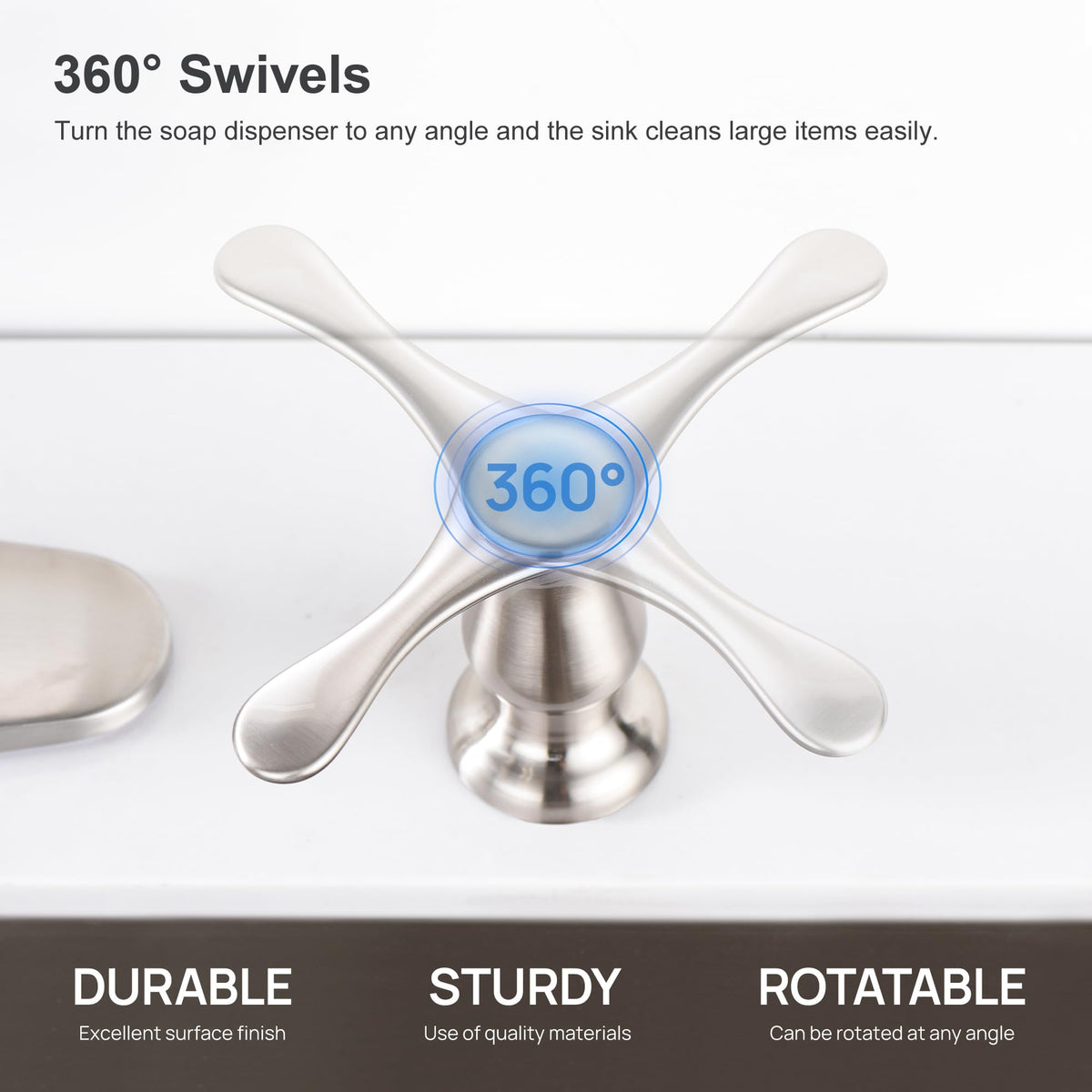 GAGALIFE soap dispenser uses food-grade silicone and ABS for safe kitchen use.
