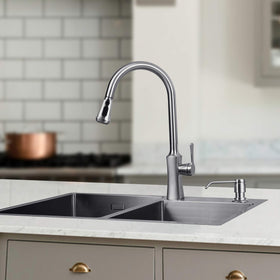 GAGALIFE brushed nickel finish enhances modern kitchen design
