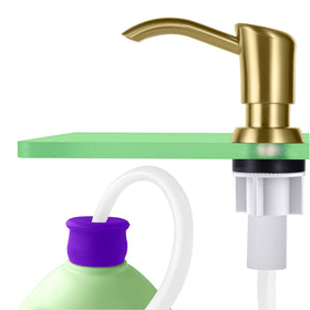 GAGALIFE built-in counter soap dispenser with brushed gold finish for mess-free refills