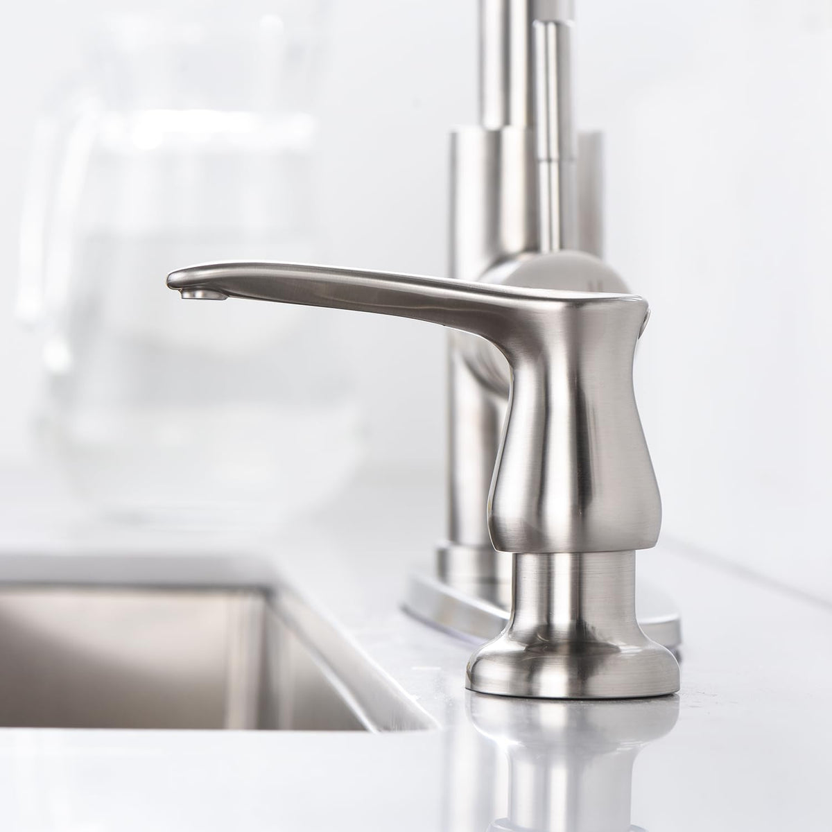 GAGALIFE brushed nickel finish complements any kitchen style.