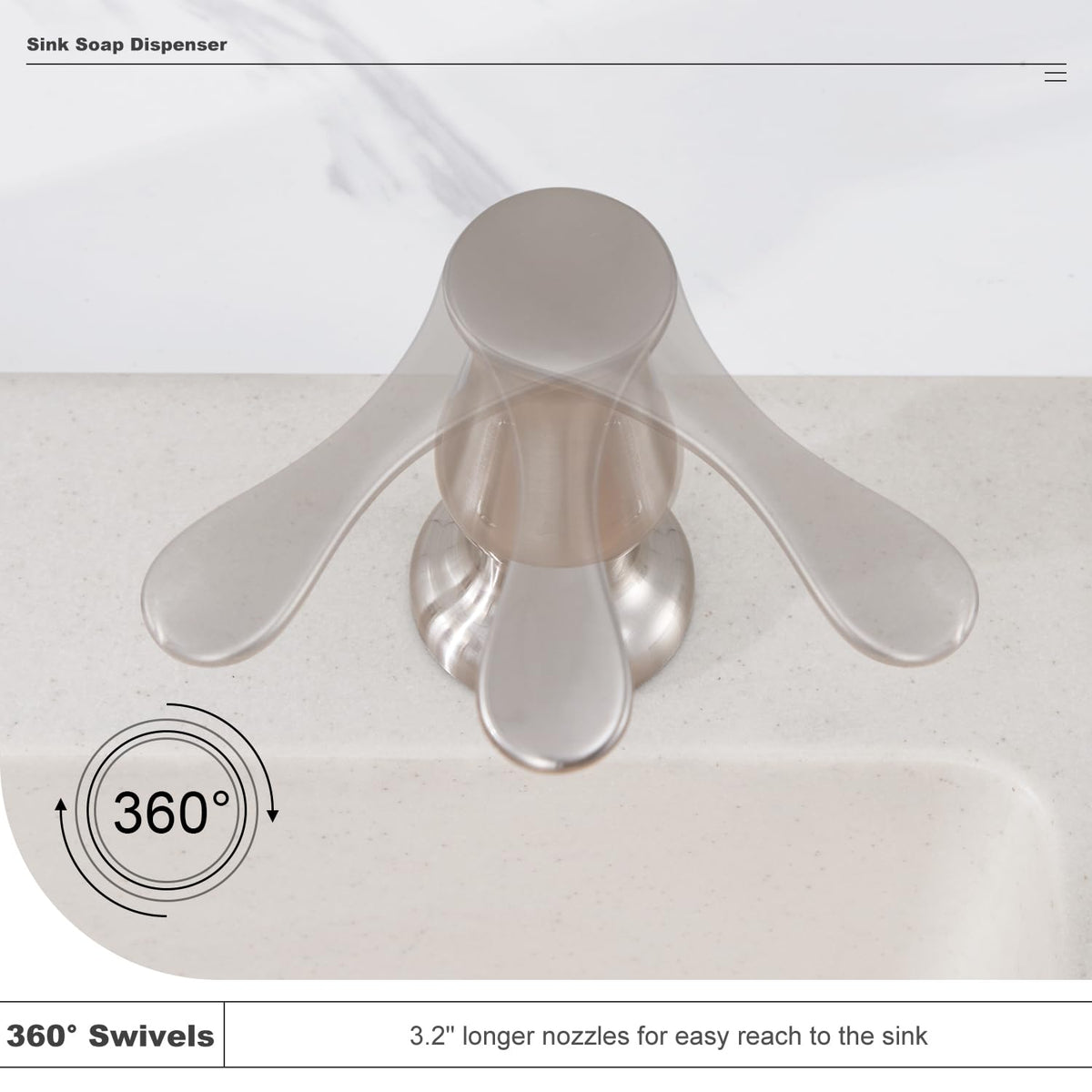 GAGALIFE silicone pump and tube provide safe, rust-free operation in wet kitchens.