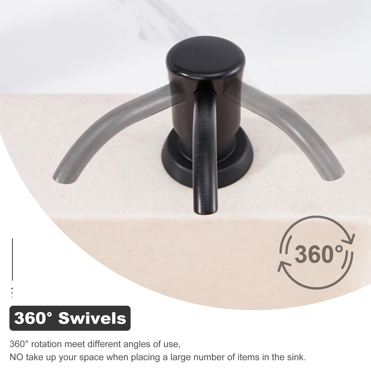 GAGALIFE hole-fit for standard sink holes, easy mounting.
