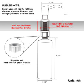 GAGALIFE soap dispenser top-refill mechanism for easy reloading from above.